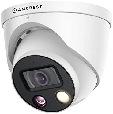 AMCREST ULTRAHD 4K AI Outdoor Security Turret PO IP камера, 4K @20FPS, откривање на лице, откривање на возило и човечко, во центарот на вниманието, вграден аларм за сирена, вграден во микрофон, I