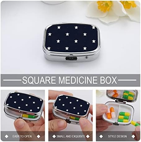 Пилула кутија шема на желка, квадратна форма, таблета за таблети, преносен пилукс витамин контејнер, организатор на апчиња држач со 3 оддели