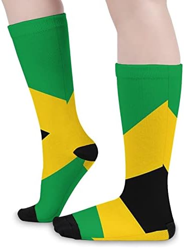 Знаме на Јамајка печатени чорапи за појавување на бои Атлетски колени високи чорапи за жени мажи