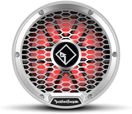 Rockford Fosgate M2D2-12i Optix во боја 12 DVC 2-Ohm Infinite Baffle Multicolor LED LED осветлен морски сабвуфер-Бело/не'рѓосувачки