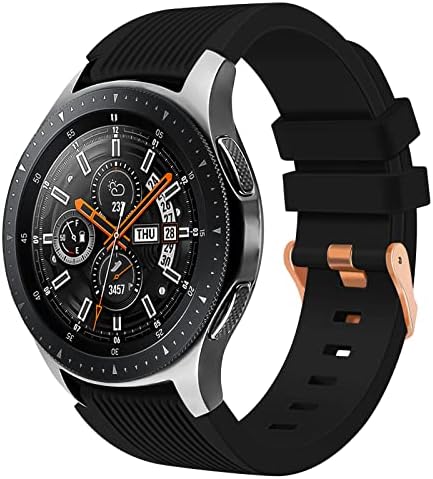 Hiclein Watch Band компатибилен со Samsung Galaxy Watch 46mm/Galaxy Watch 3 45mm/Gear S3 Frontier/Classic Watch, 22мм мека силиконска рачка со