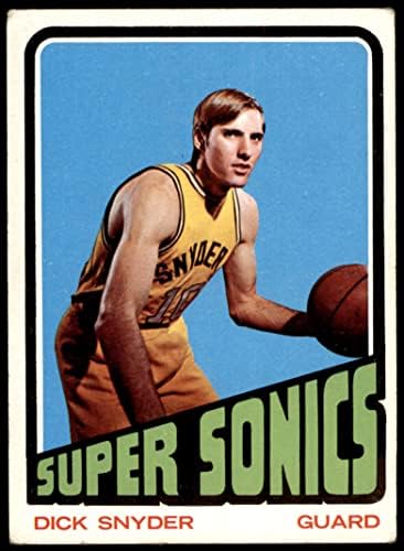 Редовна кошаркарска картичка во 1972 година, Дик Снајдер од одделение во Сиетл Суперсоника добро