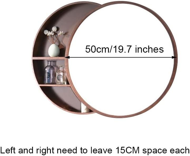 ФИФОР Бања Огледало Кабинет, Ѕид Монтирање Медицина Кабинет Со Огледало, Круг Виси На Ѕидот Козметички Кабинет За Складирање