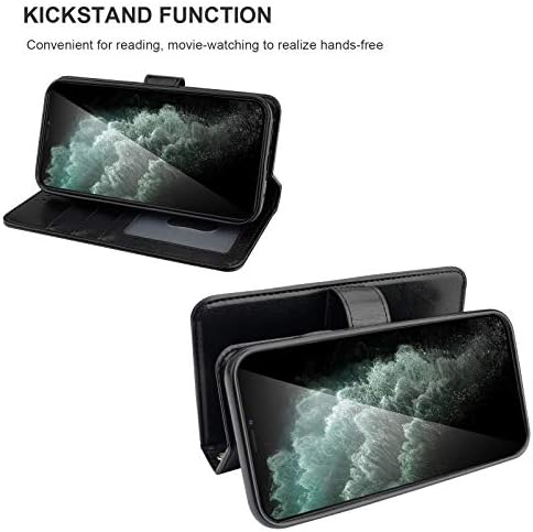 Bocasal iPhone 11 Pro Паричник Случај Со Држач За Картички PU Кожа Магнетни Отстранлив Kickstand Шок Отпорен На Рачниот Зглоб