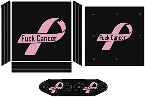 Cancerам Рак Во Розова Лента Налепници За Кожа Покријте Го Комплетот ЗА PS4 Тенок PS4 Про Налепница За Налепници Компатибилен СО PS4