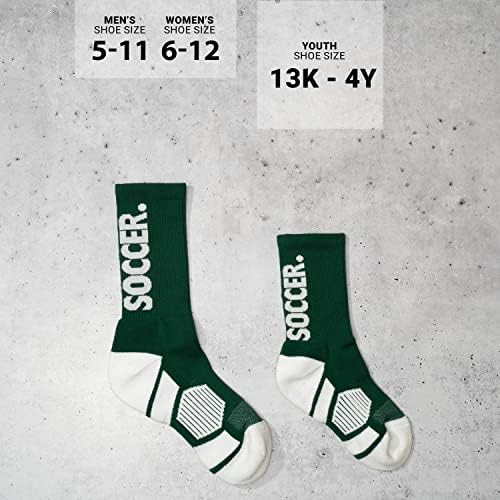 Chalktalksports Фудбал Атлетик ткаени чорапи со средно-калф | Само фудбал | Големини на млади и возрасни