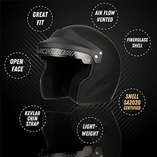 Освојувајте го Snell SA2020 одобрена кацига за автоматско трки со отворено лице