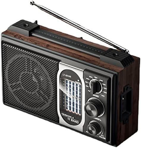 Ретро радио мал FM/SW/MW целосен опсег радио со приклучок за слушалки Телескопска антена AC/DC/Батеријата моќ