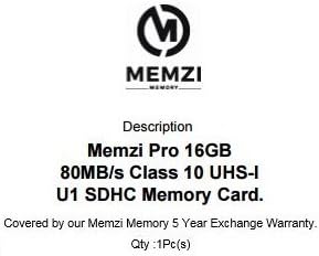 MEMZI PRO 16gb Класа 10 80MB/s Sdhc Мемориска Картичка За Panasonic Lumix DMC-ZS100, DMC-ZS100S, DMC-ZS60, DMC-ZS60K, DMC-ZS50,