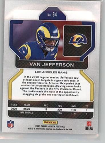 2021 Panini Prizm 64 Van Jefferson Los Angeles Rams NFL Football Trading Card