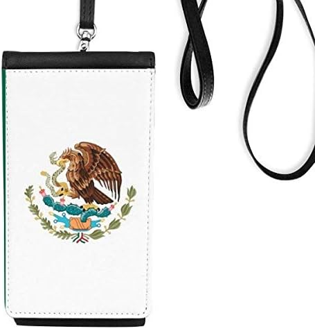 Национално знаме на Мексико Национално знаме Северна Америка Телефонски паричник чанта што виси мобилна торбичка црн џеб