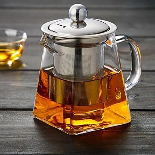 Чајник, стаклен чај котел од не'рѓосувачки челик филтер чај чај чај