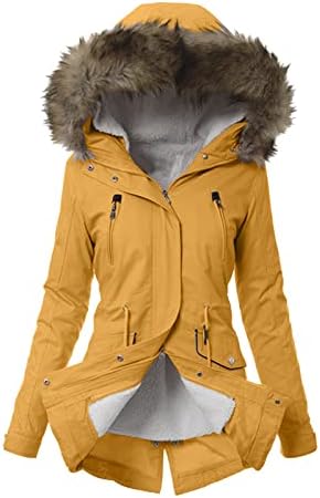 Women'sенски топол зимски палто Зимски женски волна, палто, руно, наречен худи, долг ракав, палто со јакна волна палта 2022 година