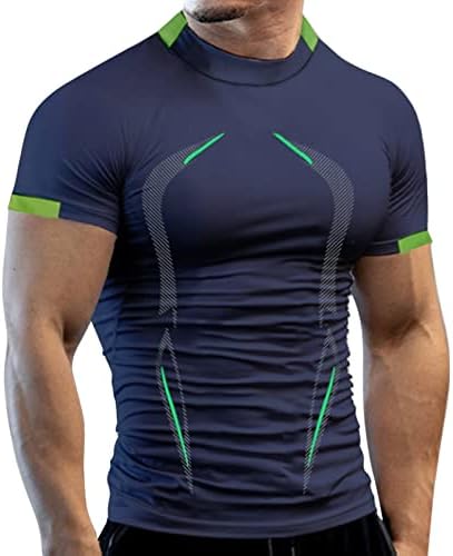 Xxbr вежбање кошули за мажи, влага за губење на влага Брзо суво активен атлетски салата за перформанси Маици за вежбање на мускули врвови