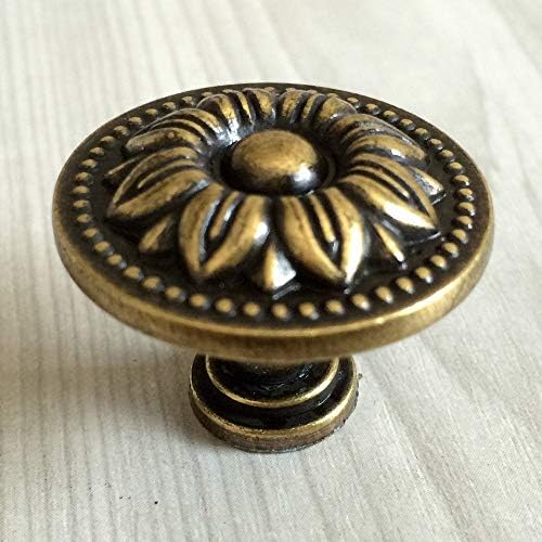 LynnsgraceLand Антички бронзено цветно фиока за фиоки, повлечете го копчето за копче на кујната на кујната на кујната на вратата на вратата