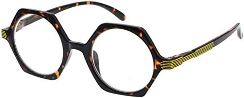 Очила за гроздобер дизајн на очите на жени - ретро читање очила за очила за мали леќи мажи - желка +1,25