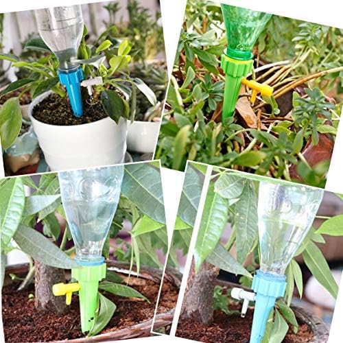 Linrus 12 парчиња/Поставете автоматска алатка за наводнување капка по капка шилести цветни растенија градинарс корисни уред за само-наводнување прилагодлива вода