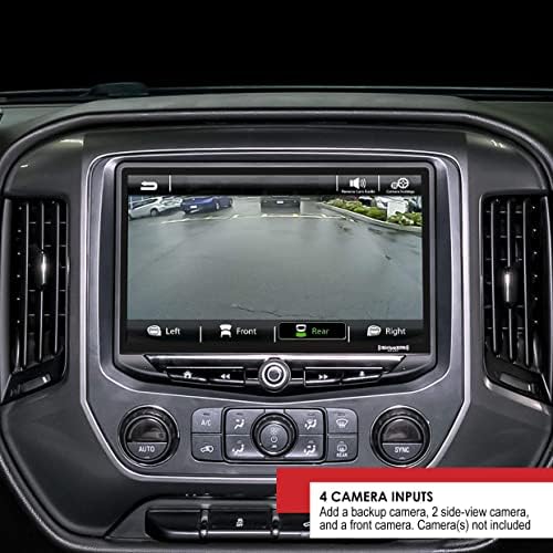 Stinger Chevy Silverado/GMC Sierra 2500/3500 2014-2018 Heigh10 10 Комплет за радио-додаток на екранот на допир на екранот на допир, комплет за додатоци, Apple CarPlay, Android Auto, GPS NAV, Bluetooth, Sirius XM подготвен