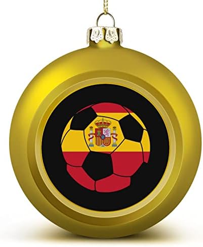 Шпанија фудбалски божиќни украси за божици Божиќни дрво висат топки украси злато црвено