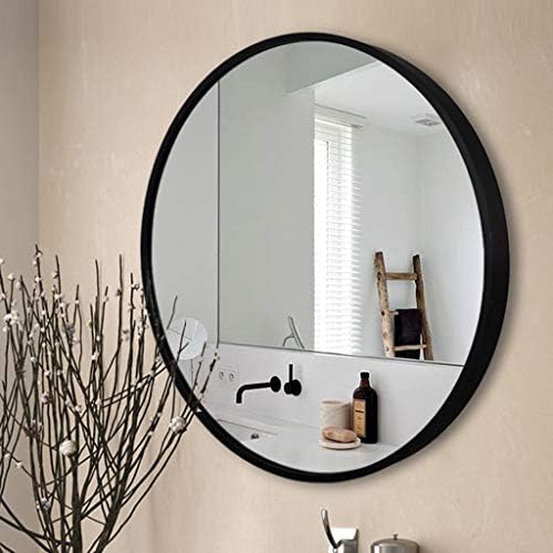 Огледало на кружното огледало на метални рамки за туш, бања или дневна соба/40см