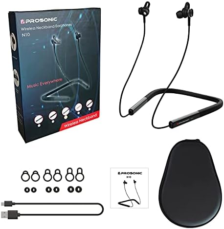 Прозонични Слушалки За Безжичен Врат N10 Со Драјвери од 12мм, 12 Часа Играње, HD Стерео Кристално Чист Звук, IPX5 Водоотпорен, Спортски