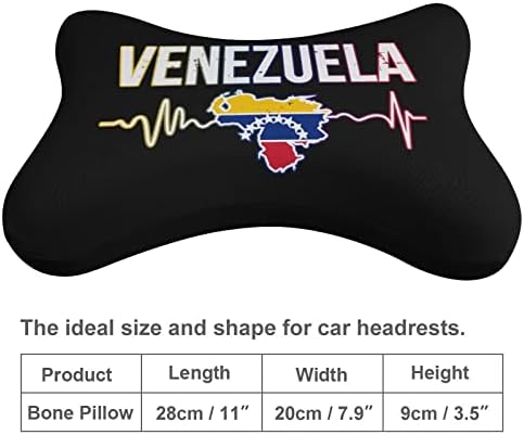 Венецуела Срцето Чука Автомобил Вратот Перница Сет на 2 Удобно Потпирачот За Глава Потпирачот За Глава Исполнет Мемориска Пена За Патување Автомобил