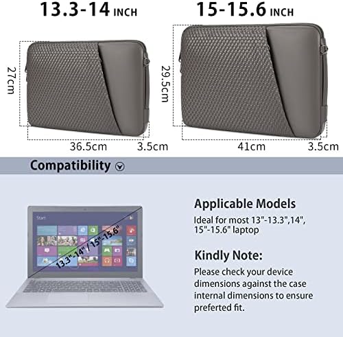 Лаптоп Ракав 15.6  Инчен Лаптоп Случај Водоотпорен Рачка Лаптоп Торба Компатибилен Со MacBook Pro 16/15. 4, 15 -15.6 КС/Acer/Samsung/Asus