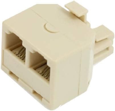 uxcell RJ11 4P 1 Машки до 2 Женски Сплитер Конектор Адаптер, 2 Парчиња За Фиксен Телефон