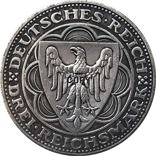 Германската Реплика Комеморативна Монета Монета Не Доаѓа за 100 годишнината од германскиот 30мм 1927