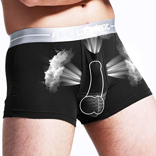 SSDXY машки дишење долна облека удобност од раздвојување на куршуми за скротум физиолошки под -панталони боксерски брифинзи