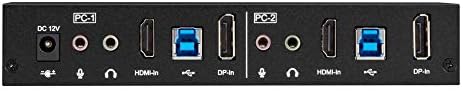 Црна Кутија Квм Прекинувач-UHD 4K DH HDMI/DP USB 3.2 Генерал 1 USB C Аудио 2PT