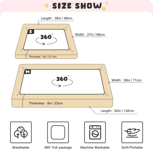 Мексикански мексикански талавера Плејард лист за момчиња девојки, мек за дишење на дете за дишење за стандарден душек за кревет, 39