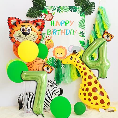 40 инчи зелена број 3 балон и мини балони за животни за деца украси за роденденска забава, декорација на балони за балони за животни