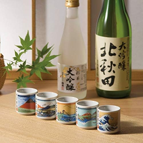 Sake Cup Tokaido Sake Cup Set, 1,7 x 1,8 инчи, вклучени се 5 кутии за гости, ресторан, риокан, јапонски прибор за јадење, ресторан,