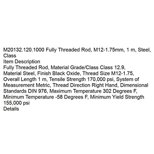 Замена M20132.120.1000 целосно навојна шипка, -1,75мм, 1 м, челик, класа