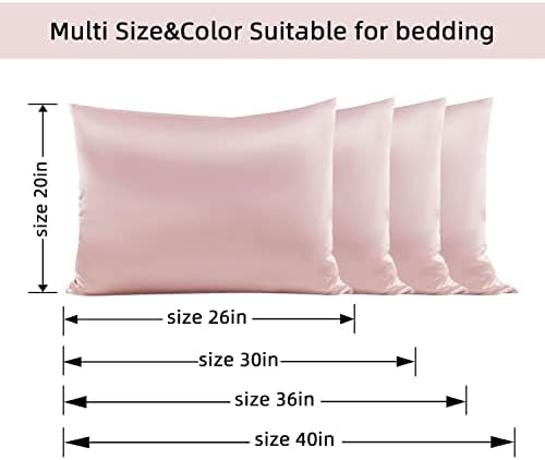 Луксузна сатенска сатенска свилена перница поставена за коса и кожа, сет за спиење: стандардна големина перница, сатенска маска