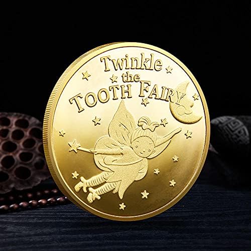 Комеморативна монета забна позлатена комеморативна паричка Детска размена на заби за размена на заби, реплика за занаетчиски занаетчиски