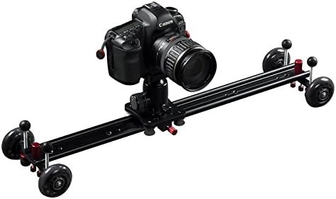 MaxxMove Video Camcorder Doly Dolly Movether Slider Slider Track, црна