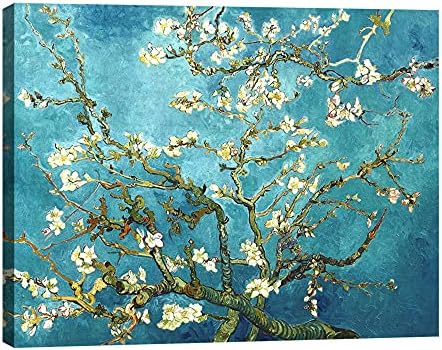 Pyradecor модерен бадем цвет познати маслени слики репродукција на платно отпечатоци од ван Гог цветни слики на платно wallидна уметност за