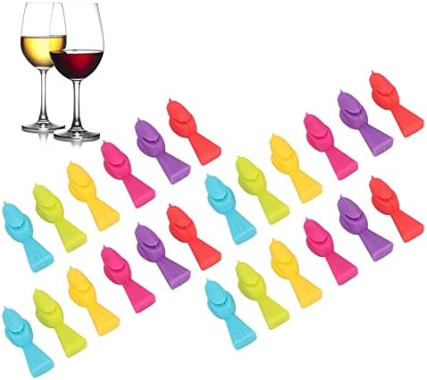 Кауфпарт Додадете Забава На Вашиот Пијалоци со 4 Групи На Еднократно Птица Во Облик На Вино Етикети-Совршен Пиење Стакло Идентификатори