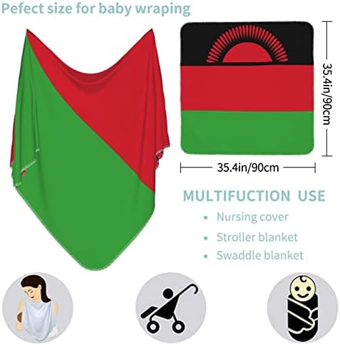 Знаме на бебето во Малави бебе кое прима ќебе за новороденче за новороденчиња, шетач на расадник за обвивка
