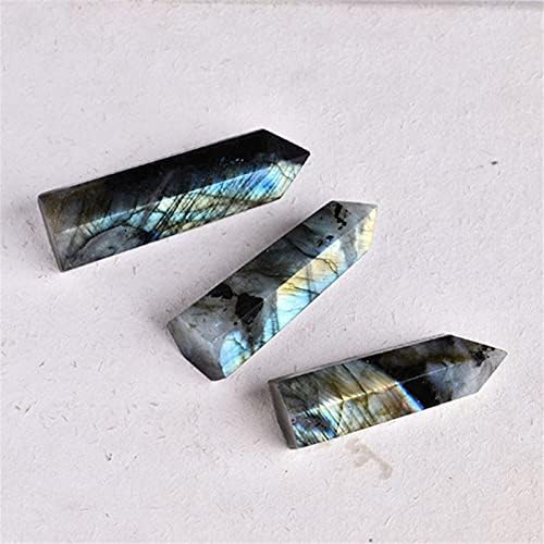 Камен кристална точка флуорит хексагонална природна кварц аметистичка материи за накит нараквици за правење комплет со шарм