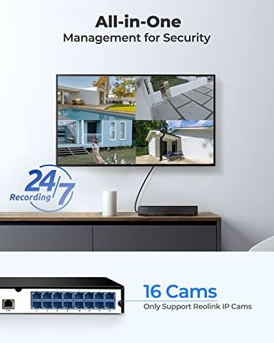 Reolink 12MP & 4K POE IP камера на отворено, камери за надзор на купола за домашна безбедност, откривање на човечко/возило/миленичиња, ноќно