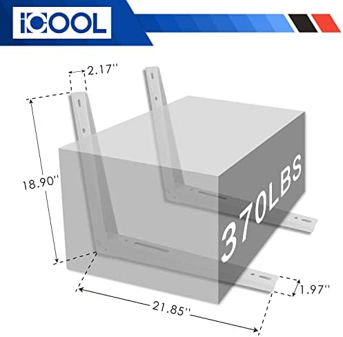Icool Mini Split Wallид за монтирање за 9,000-24,000 BTU Универзални климатизери без диктивистички климатизери, компресори за топлински пумпи, заграда за кондензатор со тешки тешк