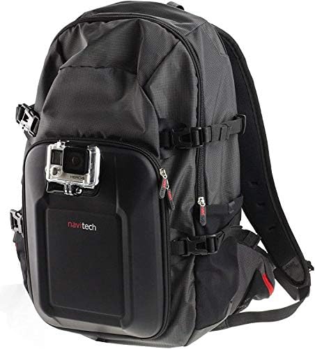 Ранец на ранец на фотоапаратот на Navitech и сива складирање со интегрирана лента за градите - компатибилен со Rollei 7S Plus