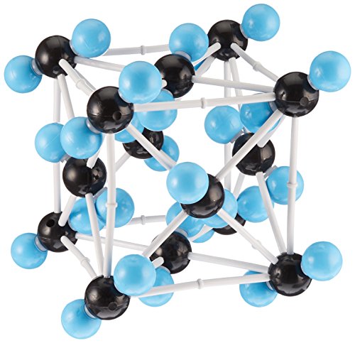 Молекуларни модели Сини и црни 108 парчиња комплет за модели на јаглерод диоксид кристал