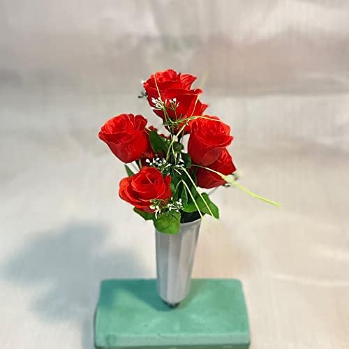 Jieshu 2 поставува цвеќиња на гробиштата со вазни/гробишта цвеќиња за гробни/спомен-цвеќиња-убави украси на гробиштата за гроб