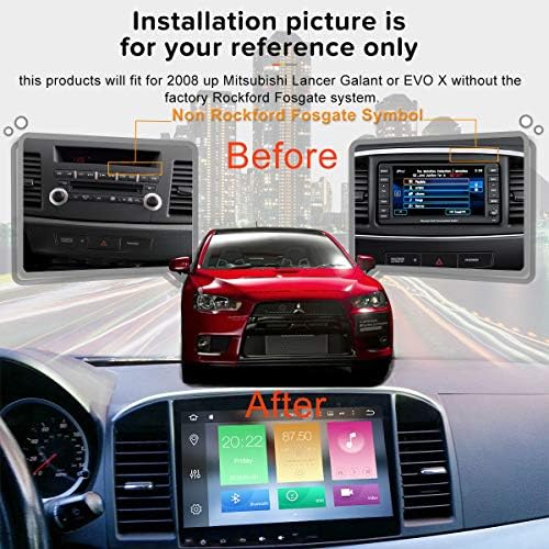 SYGAV Android 10 Автомобил Стерео за 2008-2017 Mitsubishi Lancer Evo X Без OEM Рокфорд FOSGATE Засилувач Радио со 10.2 Инчен Екран