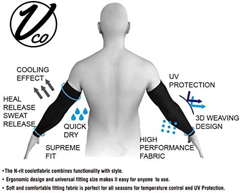 Lulgco пар пакет спортски атлетски UV ладење на ракави за рака за мажи жени