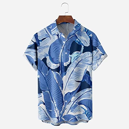 Bmisegm летни кошули за пливање за мажи цветни кратки ракави кошула машка летна плажа стил опуштена обична мрзлива кошула формална